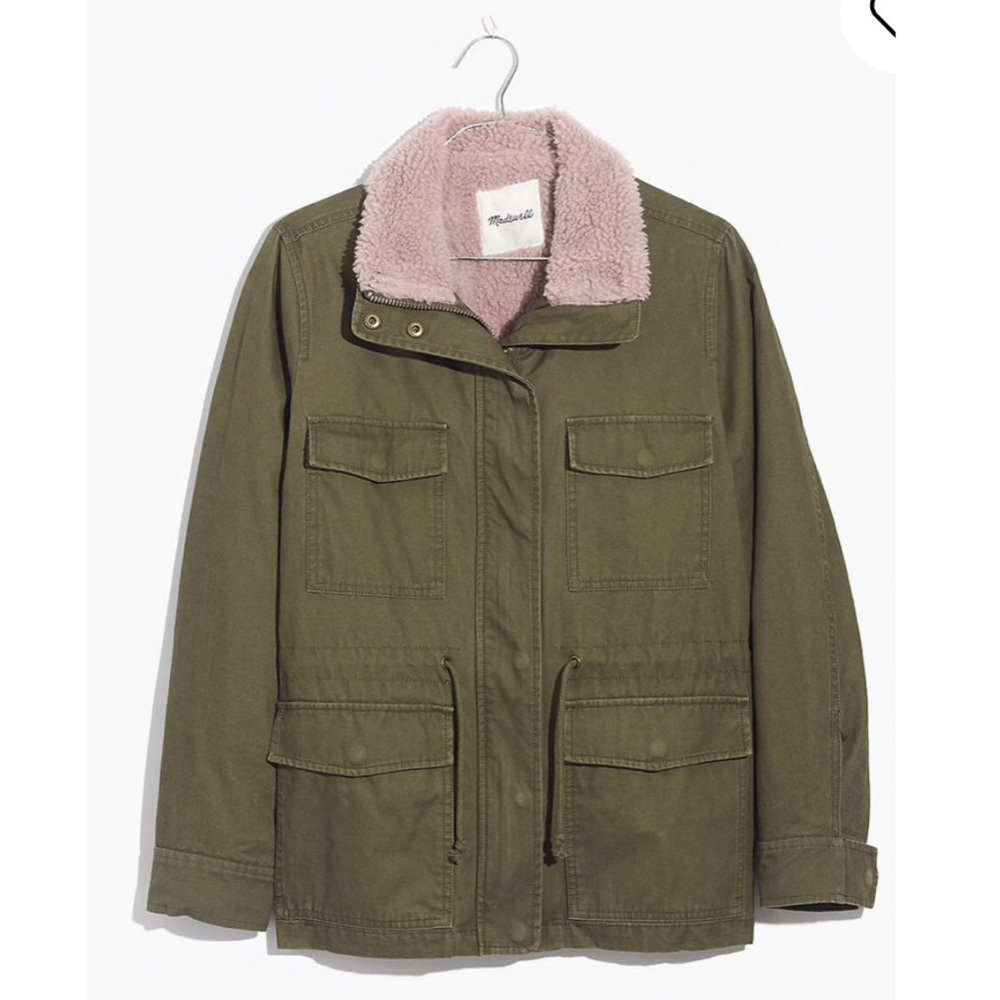Madewell Sherpa Trimmed Surplus Jacket NWT